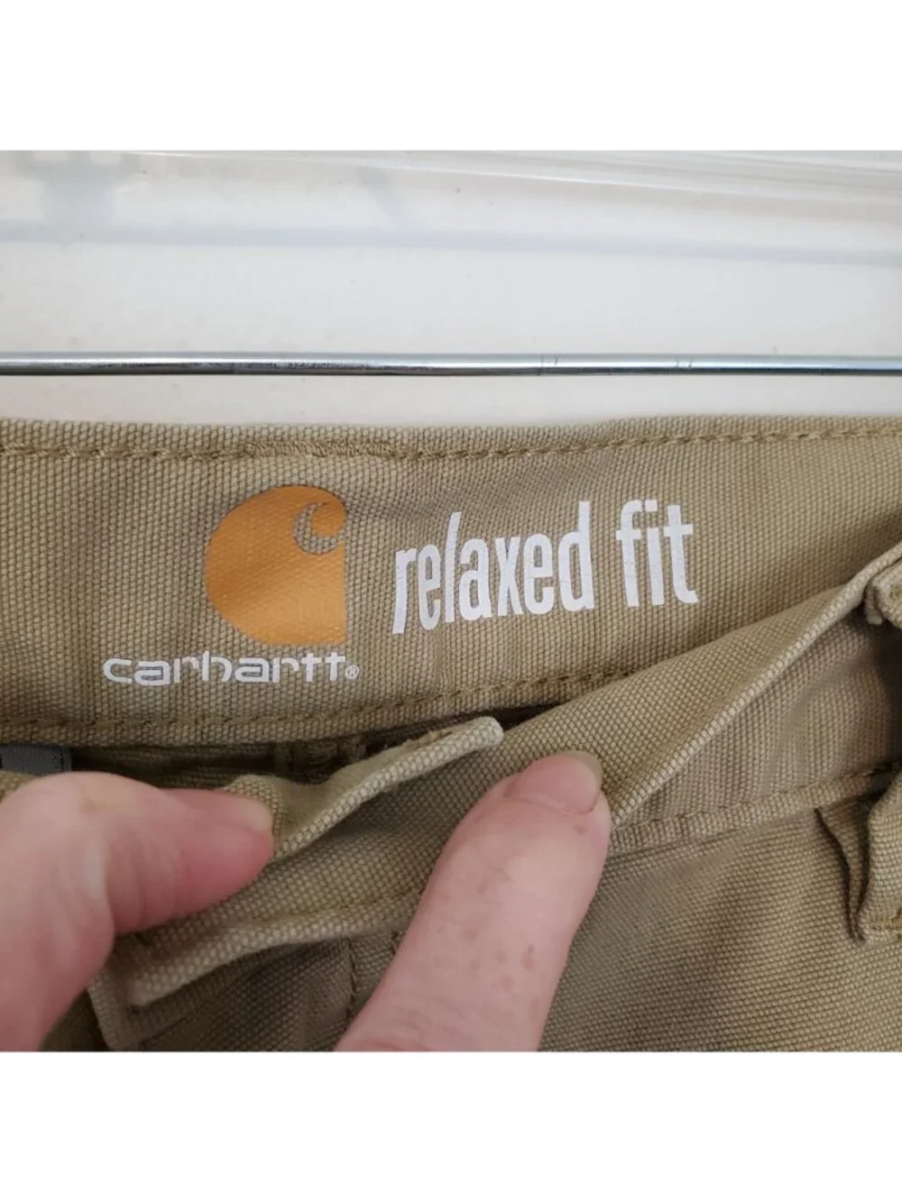 Carhartt khaki relaxed fit cargo work shorts